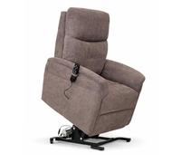 REDÒKASA Poltrona relax elettrica alzapersona 4 motori 2+2 Parigi con poggiatesta e cuscino lombare regolabili, Kit Optional Roller System e Kit Optional Batteria (Tabacco, 2 Ruote + Batteria)