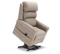 REDÒKASA Poltrona relax elettrica New Boston per anziani con funzione letto, 2 motori, 2 o 4 ruote, optional batteria, alzapersona, tessuto idrorepellente (Standard (2 Ruote), Fango)
