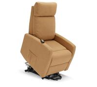 REDÒKASA Poltrona relax elettrica Seattle Plus per anziani, 1 o 2 motori, 2 o 4 ruote, Kit Optional Batteria, dimensioni contenute, tessuto antimacchia (2 Motori e 4 Ruote + Batteri, Ambra)