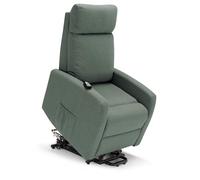 REDÒKASA Poltrona relax elettrica Seattle Plus per anziani, 1 o 2 motori, 2 o 4 ruote, Kit Optional Batteria, dimensioni contenute, tessuto antimacchia (2 Motori e 4 Ruote, Verde Foresta)