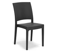 REDÒKASA Sedia in polipropilene FLORA, MADE IN ITALY, impilabile, resistente ai raggi UV, design moderno, ideale per sala da pranzo, cucina, sala d’attesa, bar, ristoranti o giardino (Ghisa)