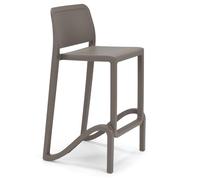 REDÒKASA Sgabello in polipropilene GIANO altezza seduta 65cm, impilabile, idrorepellente, resistente ai raggi UV, design moderno e innovativo, ideale per la cucina, la veranda o giardino (1, Tortora)