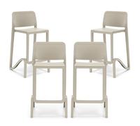 REDÒKASA Sgabello in polipropilene GIANO altezza seduta 65cm, impilabile, idrorepellente, resistente ai raggi UV, design moderno e innovativo, ideale per la cucina, la veranda o giardino (4, Corda)