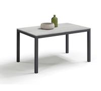 REDÒKASA Tavolo allungabile 110 + 40 cm per sala da pranzo modello GIOTTO con top in melaminico e gambe quadrate (110X70, CEMENTO)