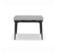REDÒKASA Tavolo da pranzo 110x72 allungabile fino a 160 cm modello ZANTE con 2 allunghe laterali da 25 cm per sala da pranzo, cucina e soggiorno, design moderno (Pietra Grigia)