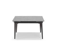 REDÒKASA Tavolo da pranzo 120x90 modello ZANTE allungabile fino a 180 cm con allunghe laterali da 30 cm per sala da pranzo, cucina e soggiorno, design moderno (Pietra Grigia)