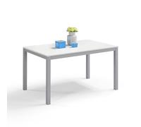 REDÒKASA Tavolo da pranzo allungabile 130x80 modello GIOTTO MADE IN ITALY con allunga laterale 40 cm per sala da pranzo, cucina e soggiorno, design moderno (Bianco Frassino)