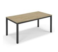 REDÒKASA Tavolo da pranzo allungabile 160x85 modello GIOTTO MADE IN ITALY con 2 allunghe centrali da 40 cm ciascuna per sala da pranzo, cucina e soggiorno, design moderno (Quercia)