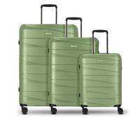 REDOLZ Articolo originale Essentials 10 + BC, Verde metallizzato, Kofferset (3-teilig), Trolley rigido con ruote girevoli