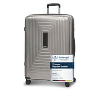 REDOLZ Articolo originale Essentials 14, grigio caffè metallizzato, Trolley L+ (77 cm) erweiterbar, Trolley rigido con ruote girevoli