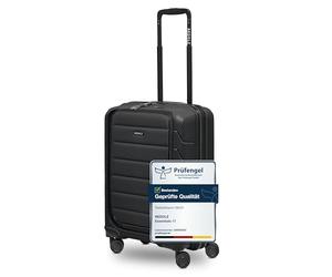 REDOLZ Articolo originale Essentials 17, Nero , Kabinen Trolley mit Laptopfach (55 cm), Custodia rigida cabina