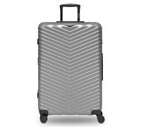 REDOLZ Articolo originale Essentials 18, Argento metallizzato lucido, Koffer L (76 cm) erweiterbar, Trolley rigido L con ruote girevoli