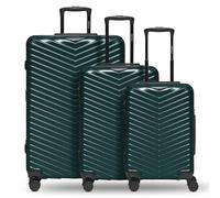 REDOLZ Articolo originale Essentials 18, Verde metallizzato lucido, Kofferset (3-teilig) erweiterbar, Set di 3 trolley rigido con ruote orientabili