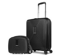 REDOLZ carrello beauty case Essentials 14 Trolley Set 2 -pezzi (S Exp. + Beauty Case) Black Metallic nero