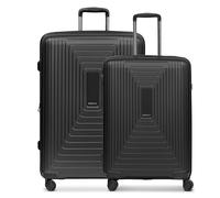 Redolz Essentials 14 4 ruote Set di valigie 2 pezzi con piega di espansione black metallic (TAS021032)