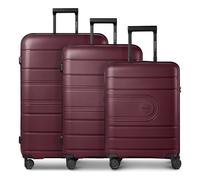 Redolz Essentials 11 4 ruote Set di valigie 3 pezzi con piega di espansione rosso