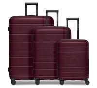 REDOLZ Essentials 11 + BC, bordeaux, Kofferset+ (3-teilig) erweiterbar, Trolley rigido con ruote girevoli
