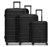 REDOLZ Essentials 11 + BC, Nero , Kofferset+ (3-teilig) erweiterbar, Trolley rigido con ruote girevoli