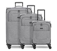 Redolz Essentials 12 THREE SET 4 ruote Set di valigie 3 pezzi espandibile grigio