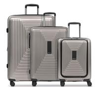 Redolz Essentials 14 4 ruote Set di valigie 3 pezzi con piega di espansione coffee grey metallic (RD12382-04)