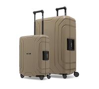 REDOLZ Essentials 15 articolo, Beige freddo, 2-Set (S+L), Trolley rigido con ruote girevoli