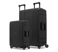 Redolz Set di valigie Essentials 15 a 4 ruote 2 pz. con chiusura a tre punti nero