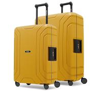 Redolz Essentials 15 Set di valigie a 4 ruote 2 pezzi con chiusura a tre punti giallo