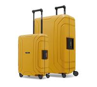 Redolz Set di valigie Essentials 15 a 4 ruote 2 pz. con chiusura a tre punti giallo