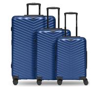 Redolz Essentials 18 4 ruote Set di valigie 3 pezzi con piega di espansione metallic-blue shiny (TAS014406)