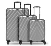 Redolz Essentials 18 4 ruote Set di valigie 3 pezzi con piega di espansione color argento