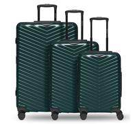 Redolz Essentials 18 4 ruote Set di valigie 3 pezzi con piega di espansione verde
