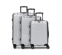 REDOLZ Essentials 18 Parent, Argento lucido, 3-Set, Trolley rigido S con ruote girevoli