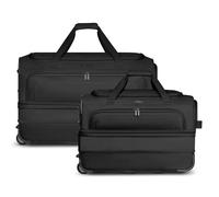 Redolz Set di borse da viaggio a 2 ruote Duffle Essentials 2 pz. M+L con piega elastica black (TAS020796)