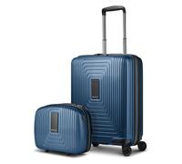 Redolz Set di valigie Essentials 14, 2 pezzi: Trolley cabina espandibile e Astuccio blu