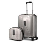 Redolz Set di valigie Essentials 14, 2 pezzi: Trolley cabina espandibile e Astuccio grigio