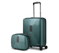 Redolz Set di valigie Essentials 14, 2 pezzi: Trolley cabina espandibile e Astuccio verde