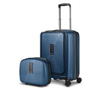 Redolz Set di valigie Essentials 14 2 pezzi trolley da cabina con piega elastica + beauty case blu
