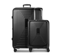 Redolz Set di valigie Essentials 14 a 4 ruote, 2 pezzi, con scomparto per laptop e pannello espandibile nero