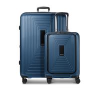 Redolz Set di valigie Essentials 14 a 4 ruote, 2 pezzi, con scomparto per laptop e pannello espandibile blu