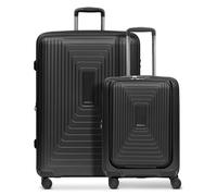 Redolz Set di valigie Essentials 14 a 4 ruote 2 pz. scomparto per laptop con piega elastica black metallic (TAS021031)