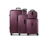 Redolz Set di valigie Essentials 14 a 4 ruote + Astuccio da 4 pezzi espandibile rosso