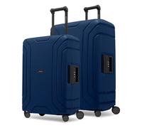Redolz Set di valigie Essentials 15 a 4 ruote M+L con chiusura a tre punti blu
