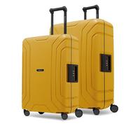 Redolz Set di valigie Essentials 15 a 4 ruote M+L con chiusura a tre punti giallo