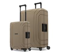 Redolz Set di valigie Essentials 15 con 4 ruote, 2 pezzi, con chiusura a tre punti marrone