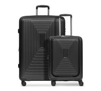 Redolz Set di valigie Essentials 14 a 4 ruote 2 pz. scomparto per laptop con piega elastica black metallic (TAS021031)