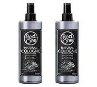 Redone Aftershave Natural Spray Barber Cologne Silver 2 x 400 ml | Profumo di lunga durata | Prodotto di cura premium per uomini | 2 pezzi