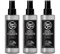 Redone Aftershave Natural Spray Barber Cologne Silver 3 x 150 ml | Profumo di lunga durata | Prodotto di cura premium per uomini | 3 pezzi