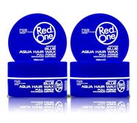 RedOne Cera acquatica per capelli rossa, 150 ml, controllo dei bordi, ultra tenuta, cera per capelli per uomini e donne, profumo di fragola, massimo controllo, 2 pezzi (Blu, 150 ml (Confezione da 2))