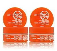 RedOne Cera acquatica per capelli rossa, 150 ml, controllo dei bordi, ultra tenuta, cera per capelli per uomini e donne, profumo di fragola, massimo controllo, 2 pezzi (Orange, 150 ml (Confezione da 2))