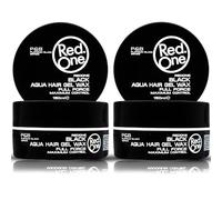 RedOne Cera acquatica per capelli rossa, 150 ml, controllo dei bordi, ultra tenuta, cera per capelli per uomini e donne, profumo di fragola, massimo controllo, 2 pezzi (Nera, 150 ml (Confezione da 2))